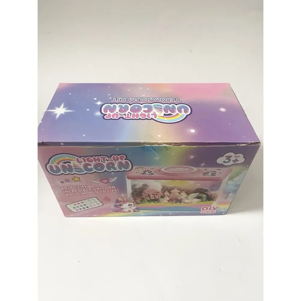 Unicorn Light-Up Terrarium Kit for Girl Kids - LED Night Light W/ Remote Control